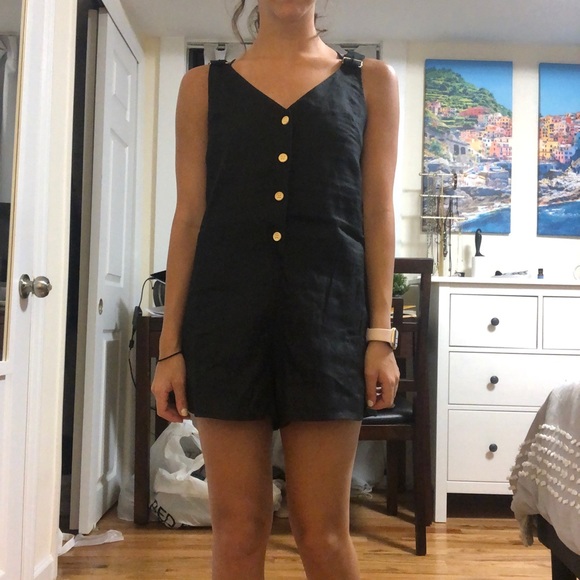 LF Pants - Black overalls, LF